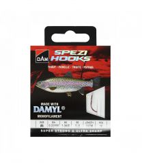 Dam Spezi Hooks Forel onderlijnen haak 6/ 0,22 mm 70 cm