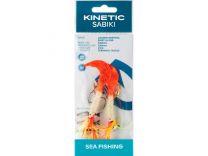 Kinetic Sabiki Loaded Shadtail skirt UV Yellow Glitter #3/0