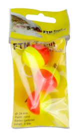FTM Trout Piloten – Gelbe Rundpiloten 12 Mm, 6 Stück, Für Forellen-Angeln