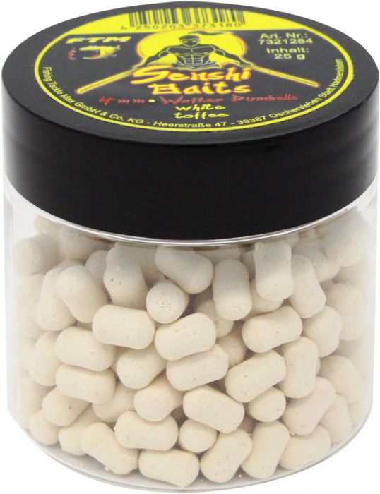 Vanaf daar Groenteboer Ook Senshi Baits dumbells White toffee 6 mm - Baitshop